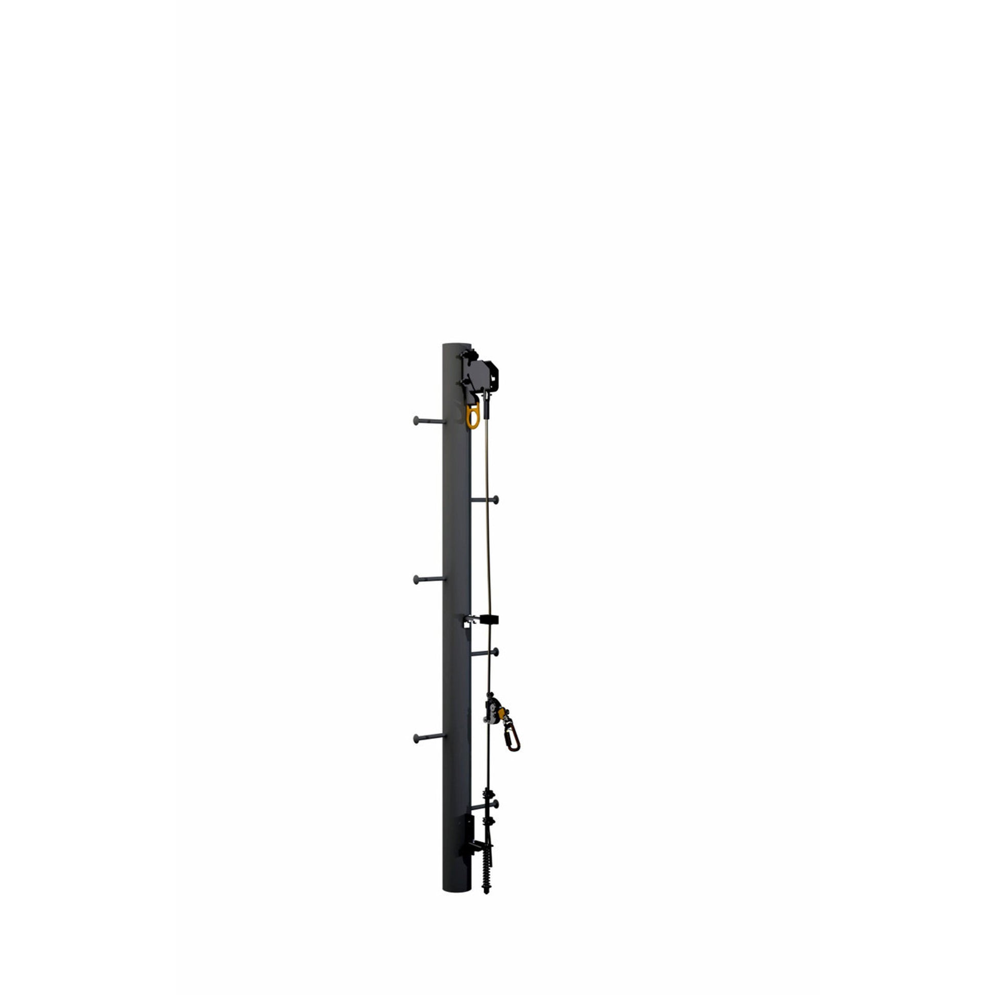 3M DBI-SALA Lad-Saf Cable Vertical Safety System Bracketry for Monopole 6116619 - 4 User - Stainless Steel