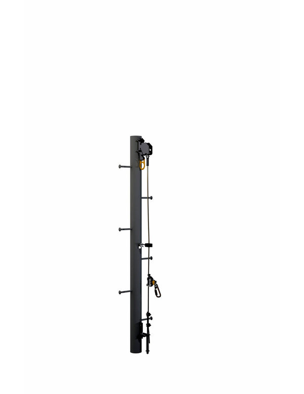 3M DBI-SALA Lad-Saf Cable Vertical Safety System Bracketry for Monopole 6116619 - 4 User - Stainless Steel