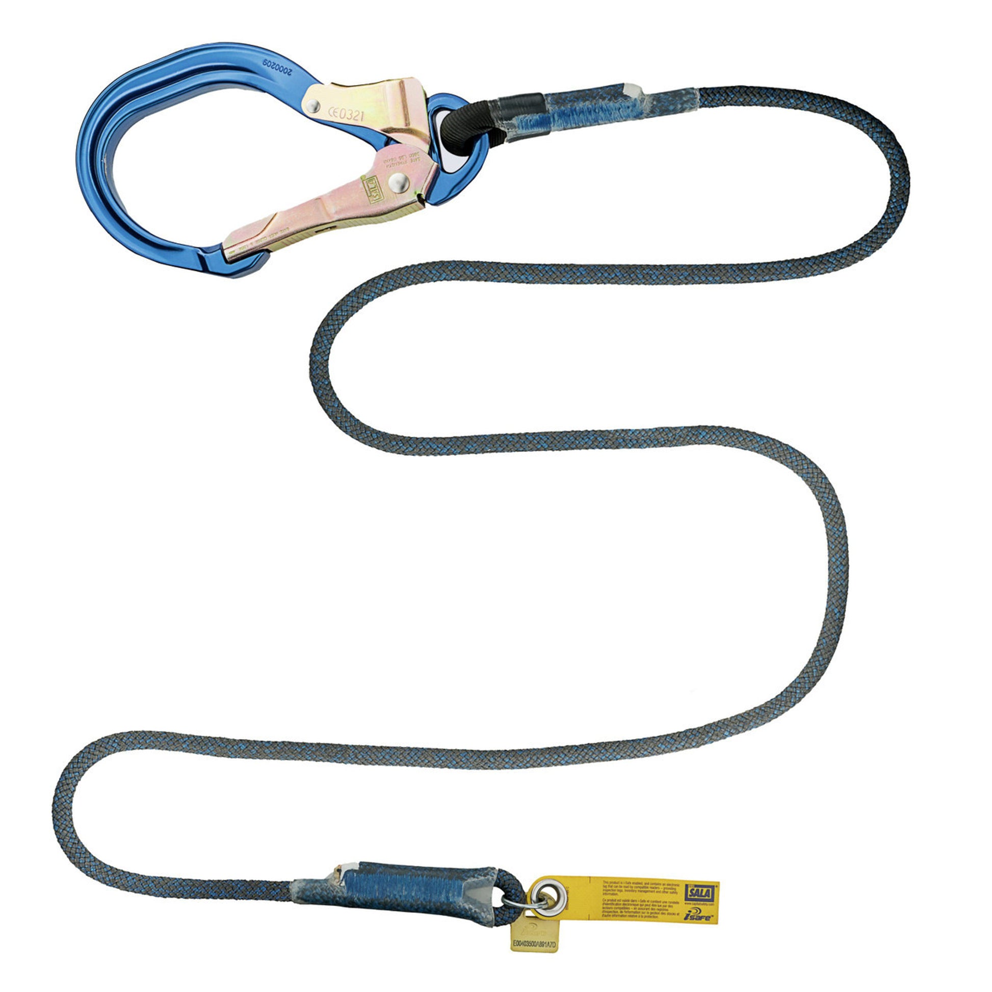 3M DBI-SALA Trigger X Replacement Rope Lanyard - Single Mode 1234097 - Blue - 8'