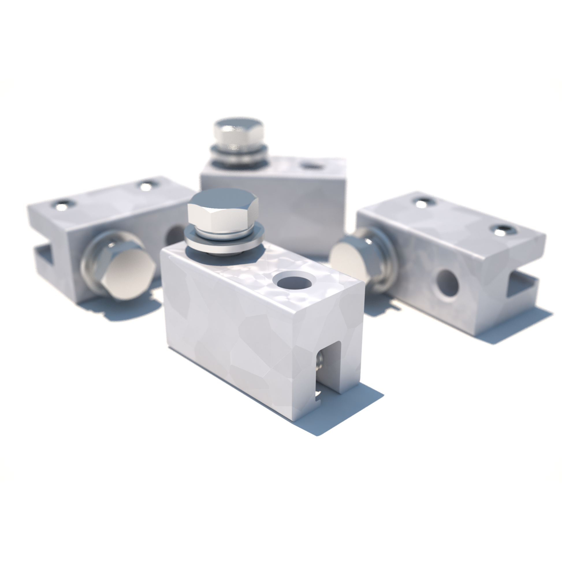 3M DBI-SALA E Maxi Clamp 4-Pack for Standing Seam Roof Top Anchor - Silver - 1 Pack - 7241206