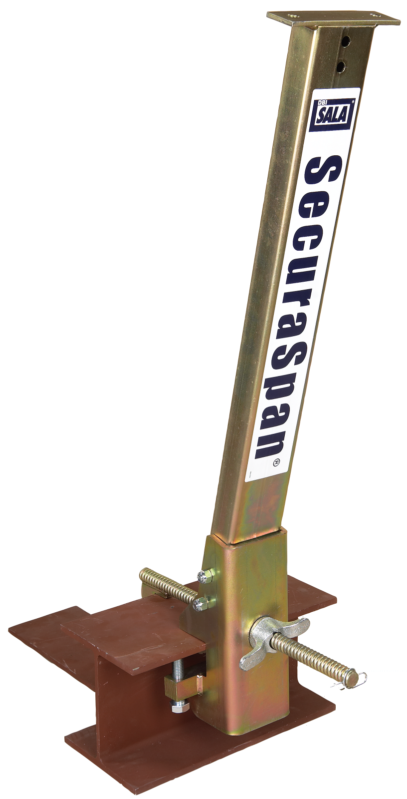 3M DBI-SALA Temporary I-Beam Horizontal Lifeline Stanchion/Base - Bottom Mount - Fits 6 - 12 in Flange Up To 2.25 in Thick - 7400001