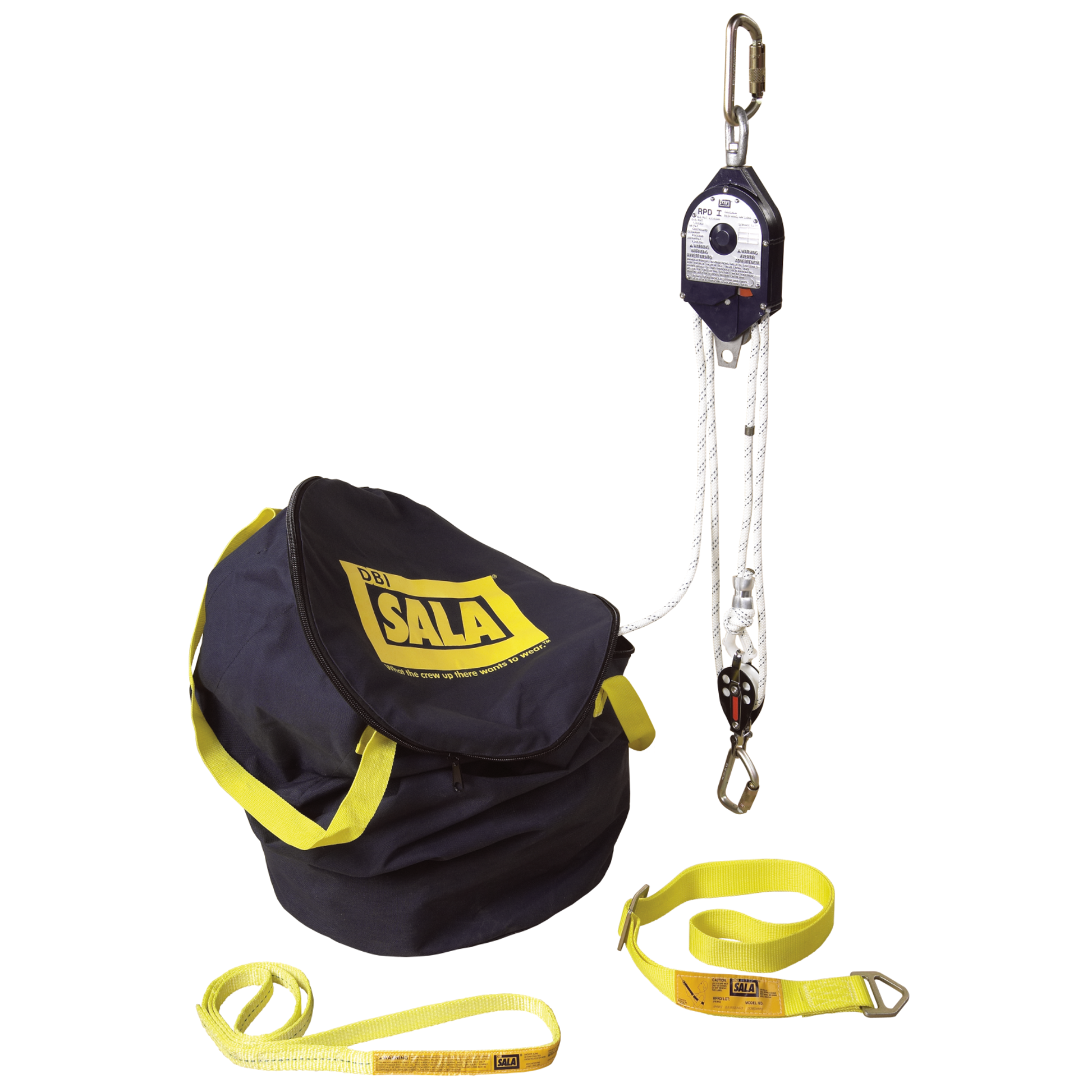 3M DBI-SALA Rollgliss RPD 4:1 Ratio Rescue Positioning Device Kit - 3/8 in Nylon Kernmantle Rope - 150 ft - 3602150