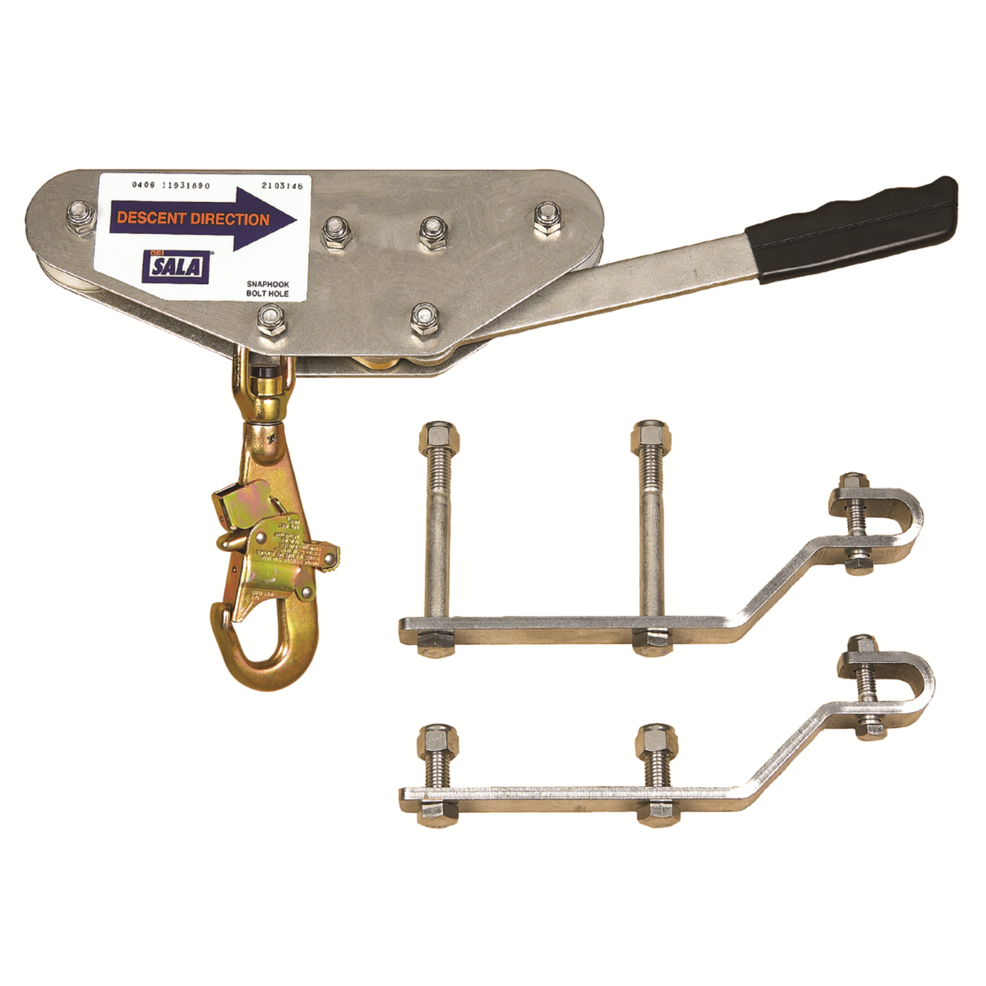 3M DBI-SALA Rollgliss Sloped High Speed Automatic Descender Hardware Kit - Galvanized Steel Hook - 3302977