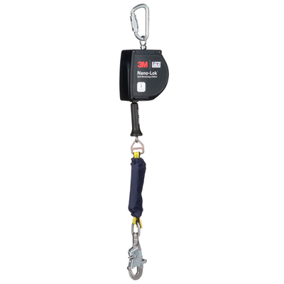 3M DBI-SALA Nano-Lok Extended Length Self-Retracting Lifeline with Anchor Hook - Stainless Cable - 15 ft - 3500091