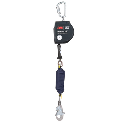 3M DBI-SALA Nano-Lok Extended Length Self-Retracting Lifeline with Anchor Hook - Stainless Cable - 15 ft - 3500091