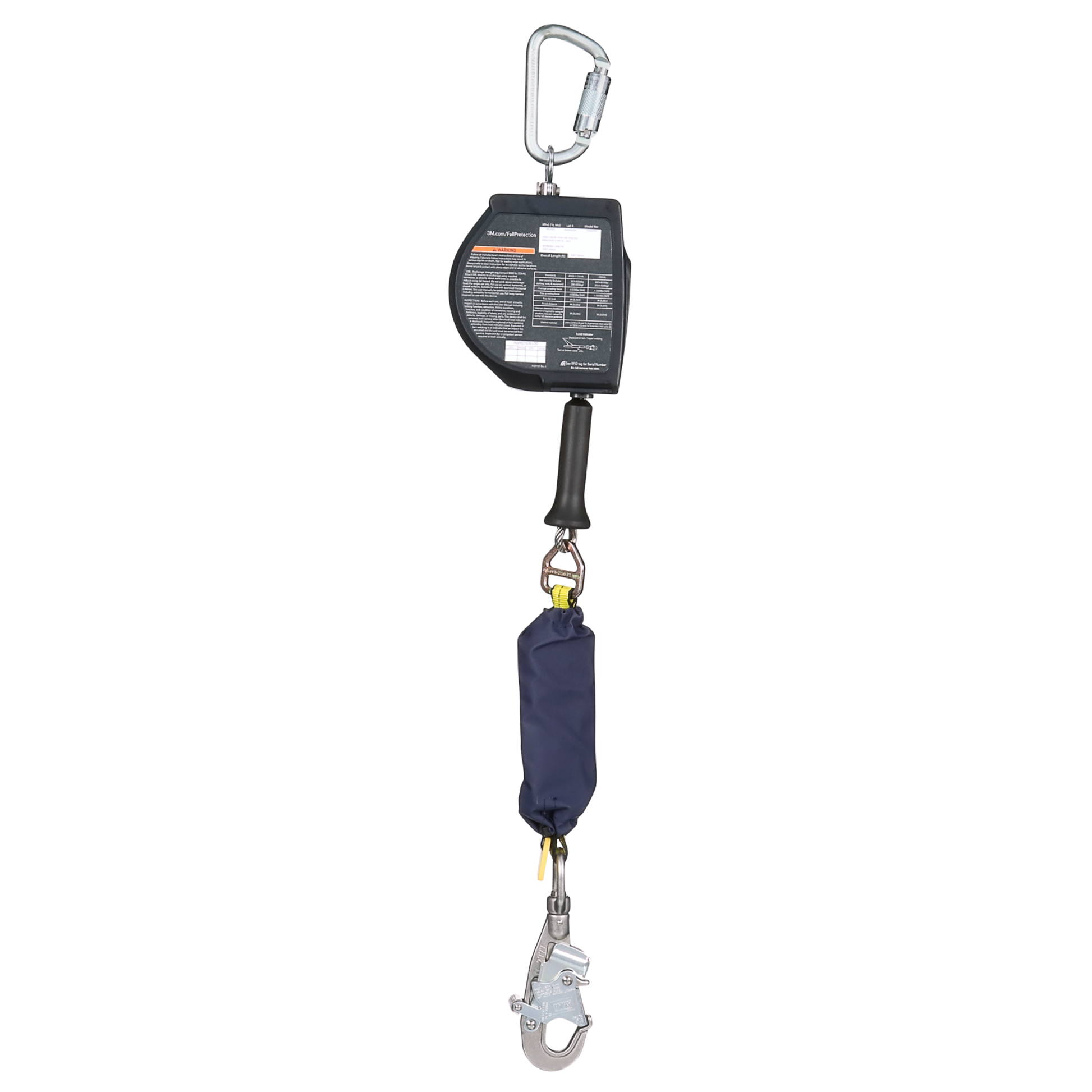 3M DBI-SALA Nano-Lok Extended Length Self-Retracting Lifeline with Anchor Hook - Stainless Cable - 15 ft - 3500091