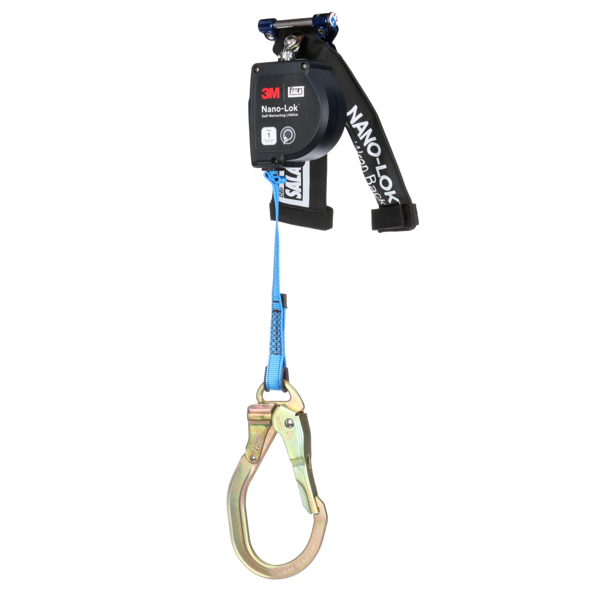 3M DBI-SALA Nano-Lok Self-Retracting Lifeline with Quick Connect - Web - Wrap Back Steel Rebar Lock Hook - 8 ft - 3100620