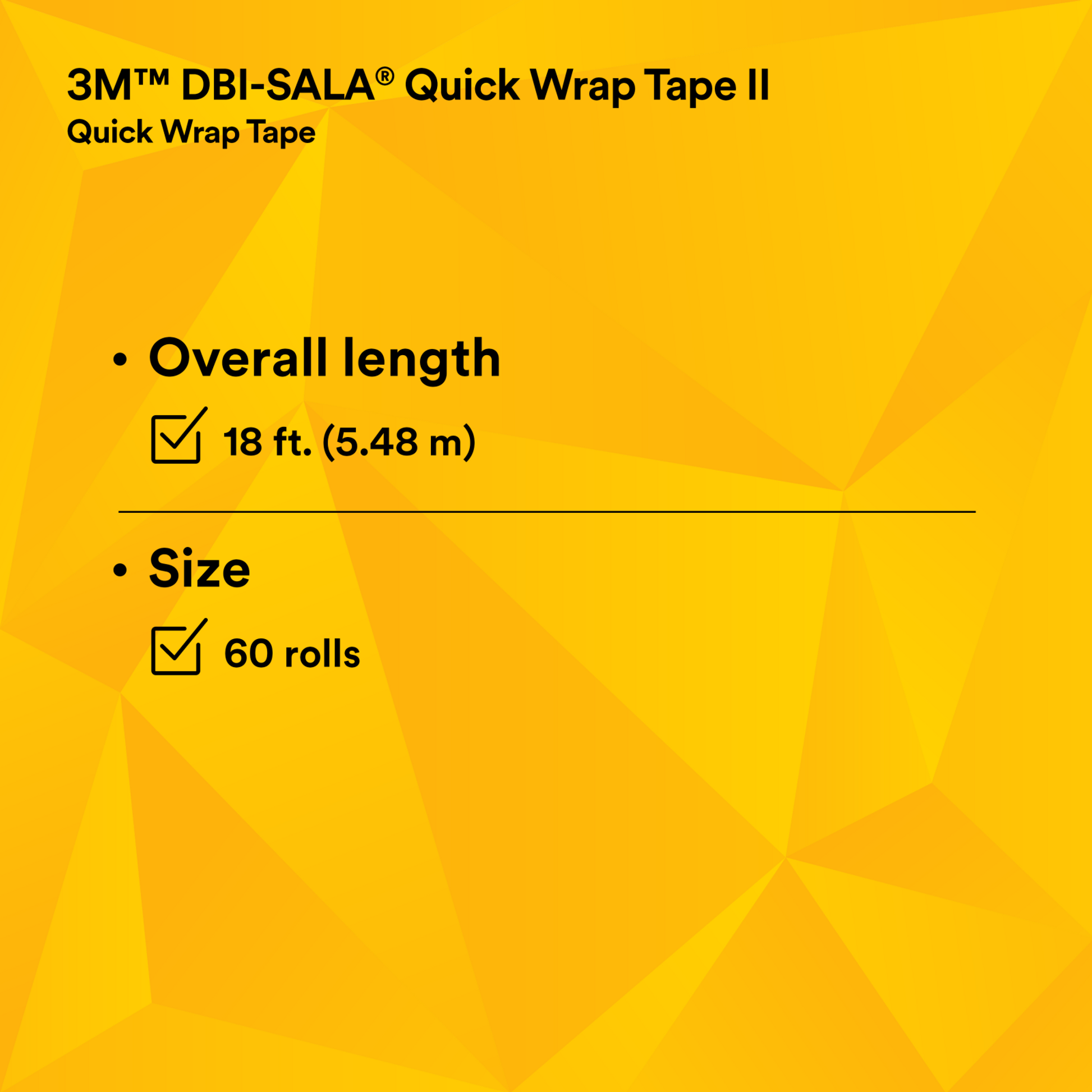 3M DBI-SALA Quick Wrap Tape II - Blue 1"x216" - 60/PAC - 1500173