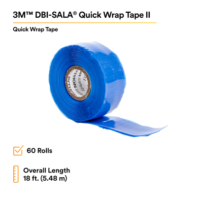 3M DBI-SALA Quick Wrap Tape II - Blue 1"x216" - 60/PAC - 1500173