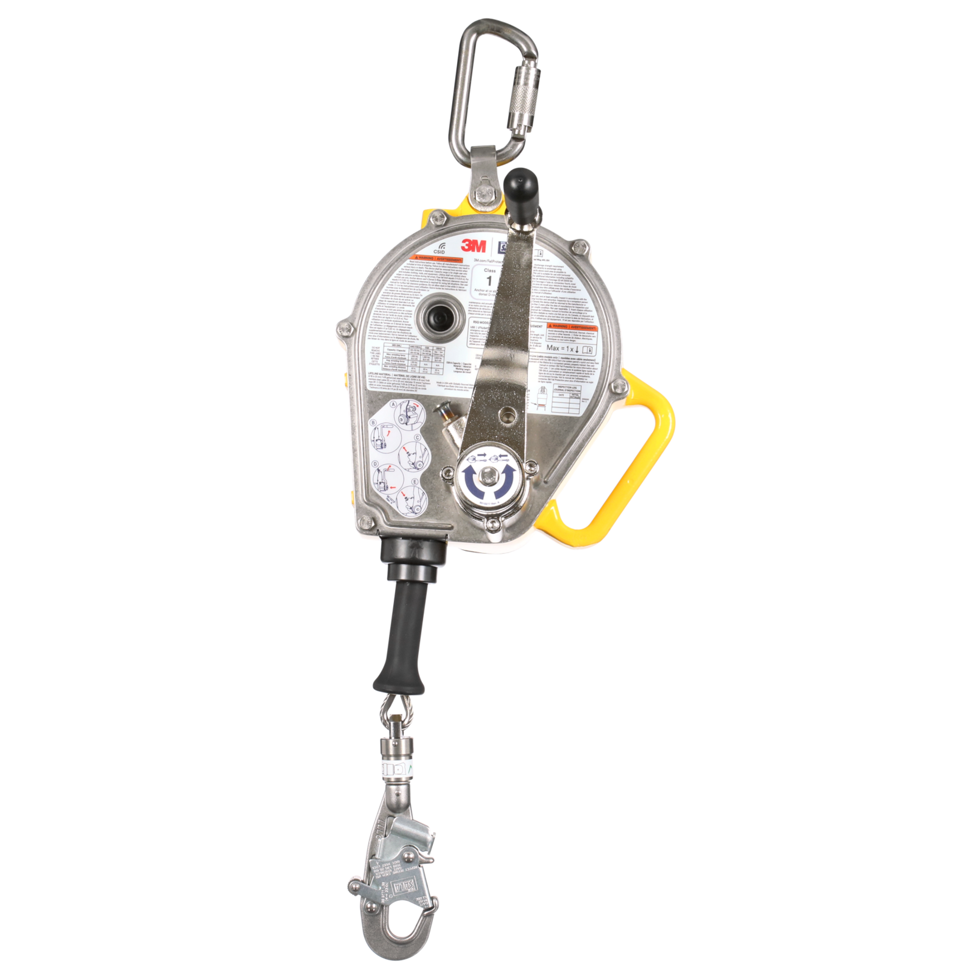 3M DBI-SALA Sealed-Blok RSQ 3-Way Retrieval Self-Retracting Lifeline - Stainless Steel Cable - 50 ft - 3400165