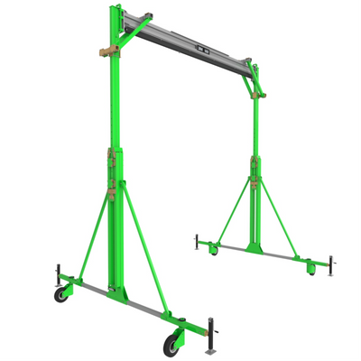 3M DBI-SALA Flexiguard A-Frame Rail Adjustable Height Anchor System - 2 User - Yellow - 16 - 22.5 ft Height - 20 ft Width - 8517780