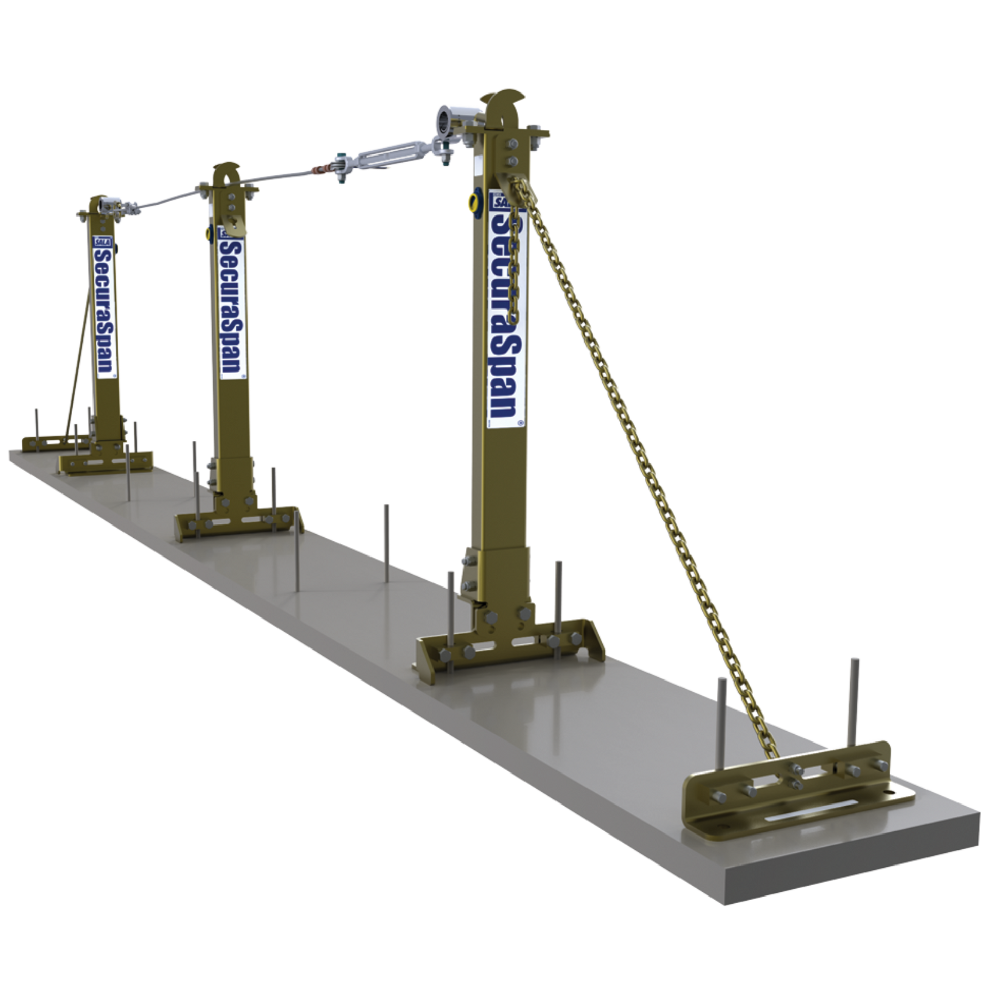 3M DBI-SALA SecuraSpan 60 ft. Rebar/Shear Stud Horizontal Lifeline System - 7400660