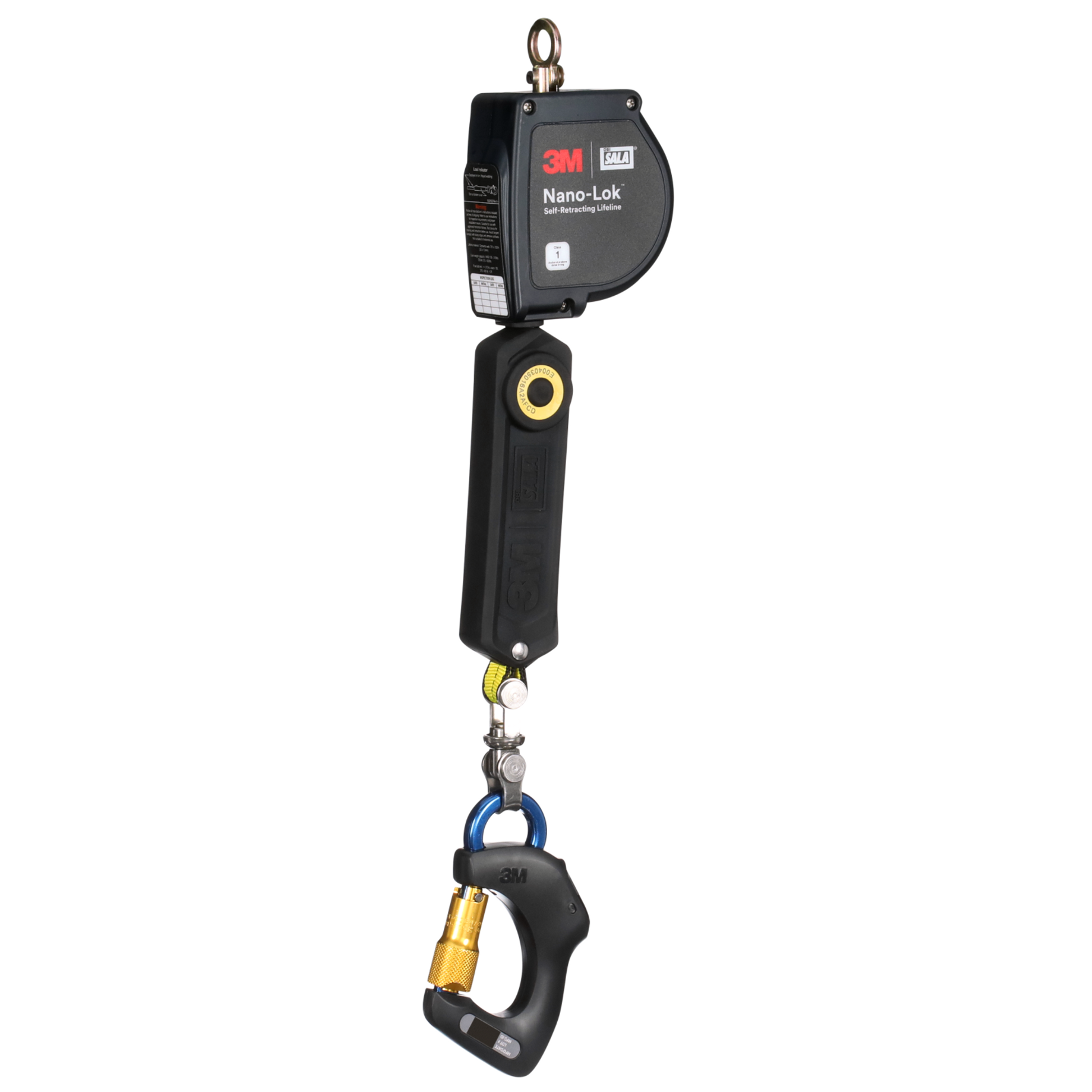 3M DBI-SALA Nano-Lok Connected Carabiner Self-Retracting Lifeline - Web - ANSI - 11 ft - 2000045