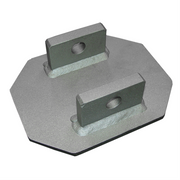 3M DBI-SALA Permanent Bolt-On Uni-Anchor Fall Arrest Post Base For Concrete - Stainless Steel - 15 in x 12 in - 8519819