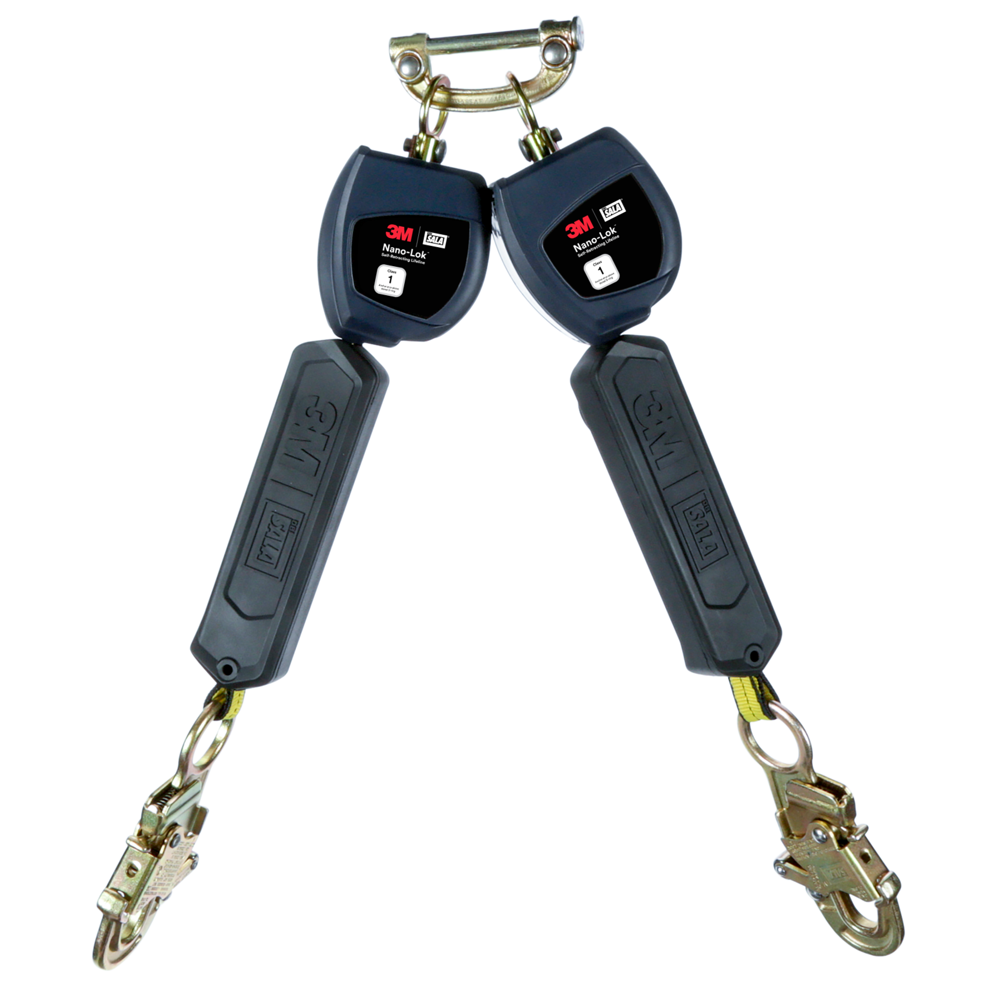 3M DBI-SALA Nano-Lok Personal Twin-Leg Self Retracting Lifeline - Web Steel Snap Hook - 6 ft. - Class 1 - ANSI - 3100550