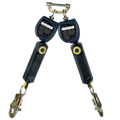 3M DBI-SALA Nano-Lok Personal Twin-Leg Self Retracting Lifeline - Web Steel Snap Hook - 6 ft. - Class 1 - ANSI - 3100550