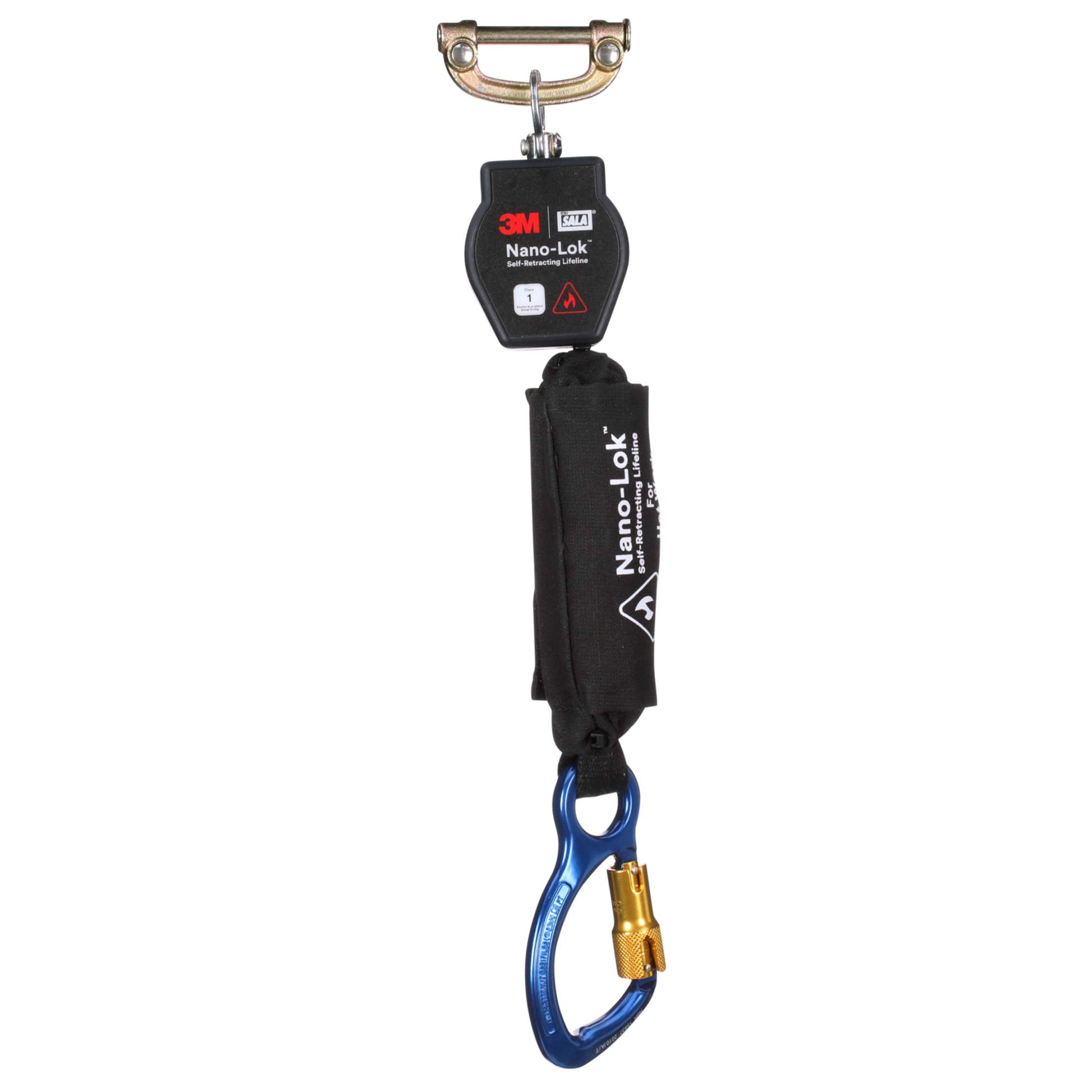 3M DBI-SALA Nano-Lok Hot Work Self-Retracting Lifeline with Quick Connect - Web - Steel Rebar Lock Hook - 6 ft - 3100559