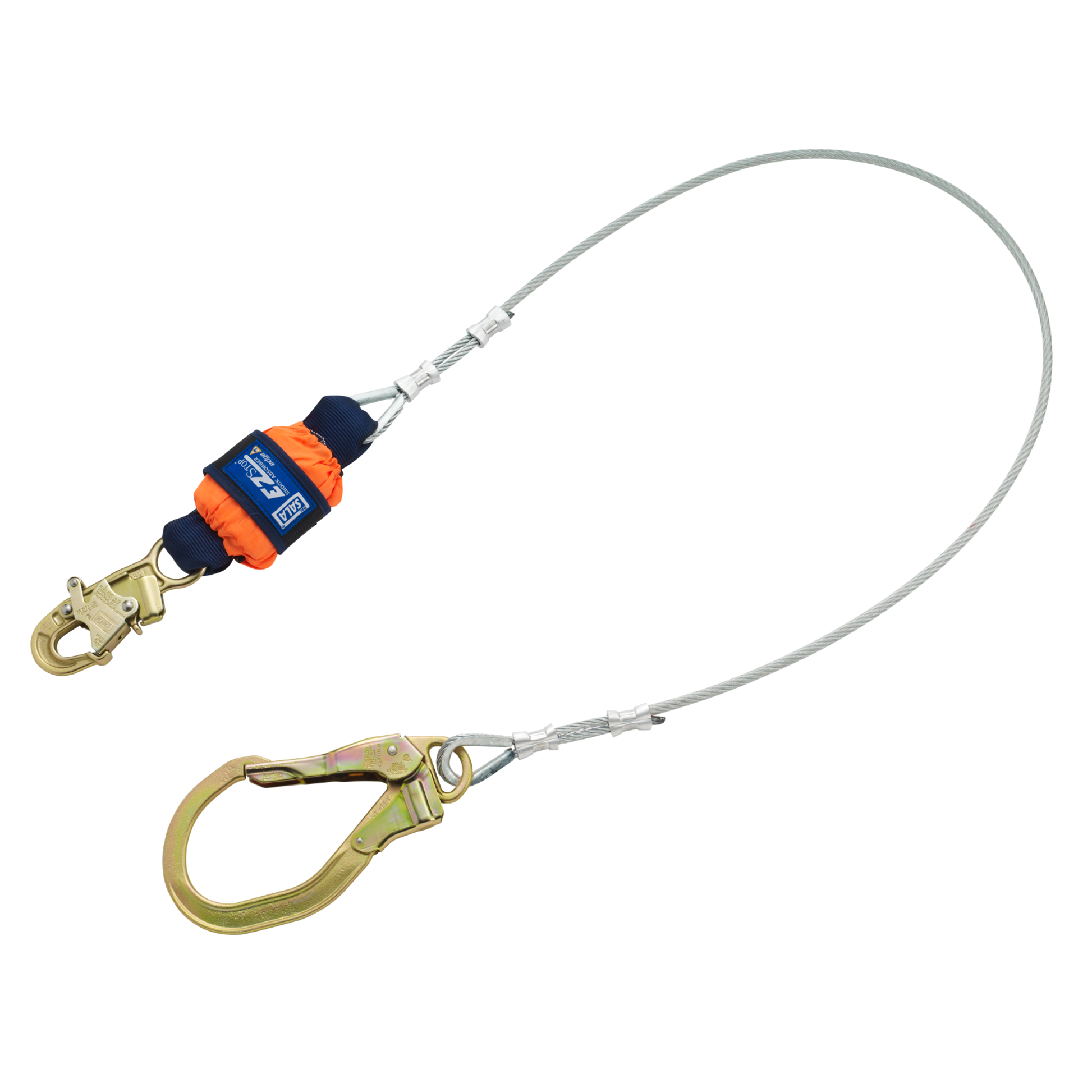 3M DBI-SALA EZ-Stop Leading Edge Cable Shock-Absorbing Lanyard - Orange - 6 ft - 1246261