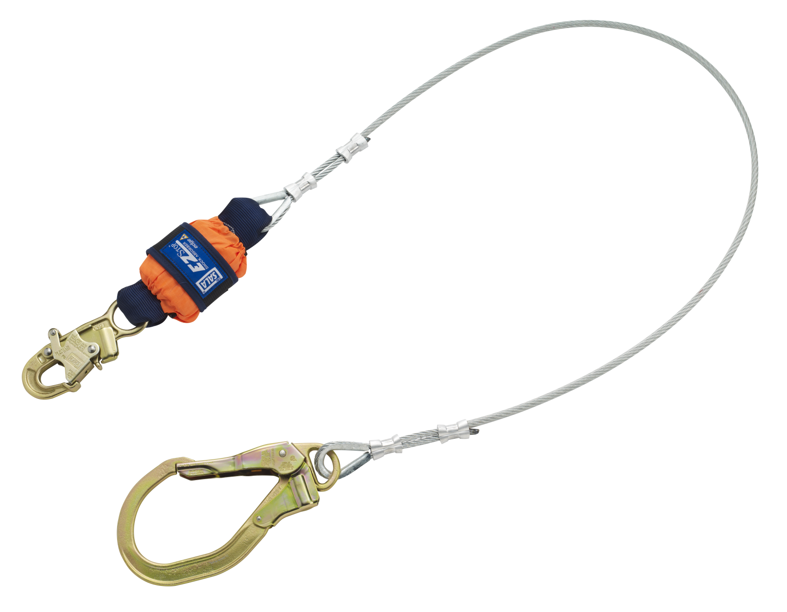 3M DBI-SALA EZ-Stop Leading Edge Cable Shock-Absorbing Lanyard - Orange - 6 ft - 1246261