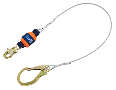 3M DBI-SALA EZ-Stop Leading Edge Cable Shock-Absorbing Lanyard - Orange - 6 ft - 1246261