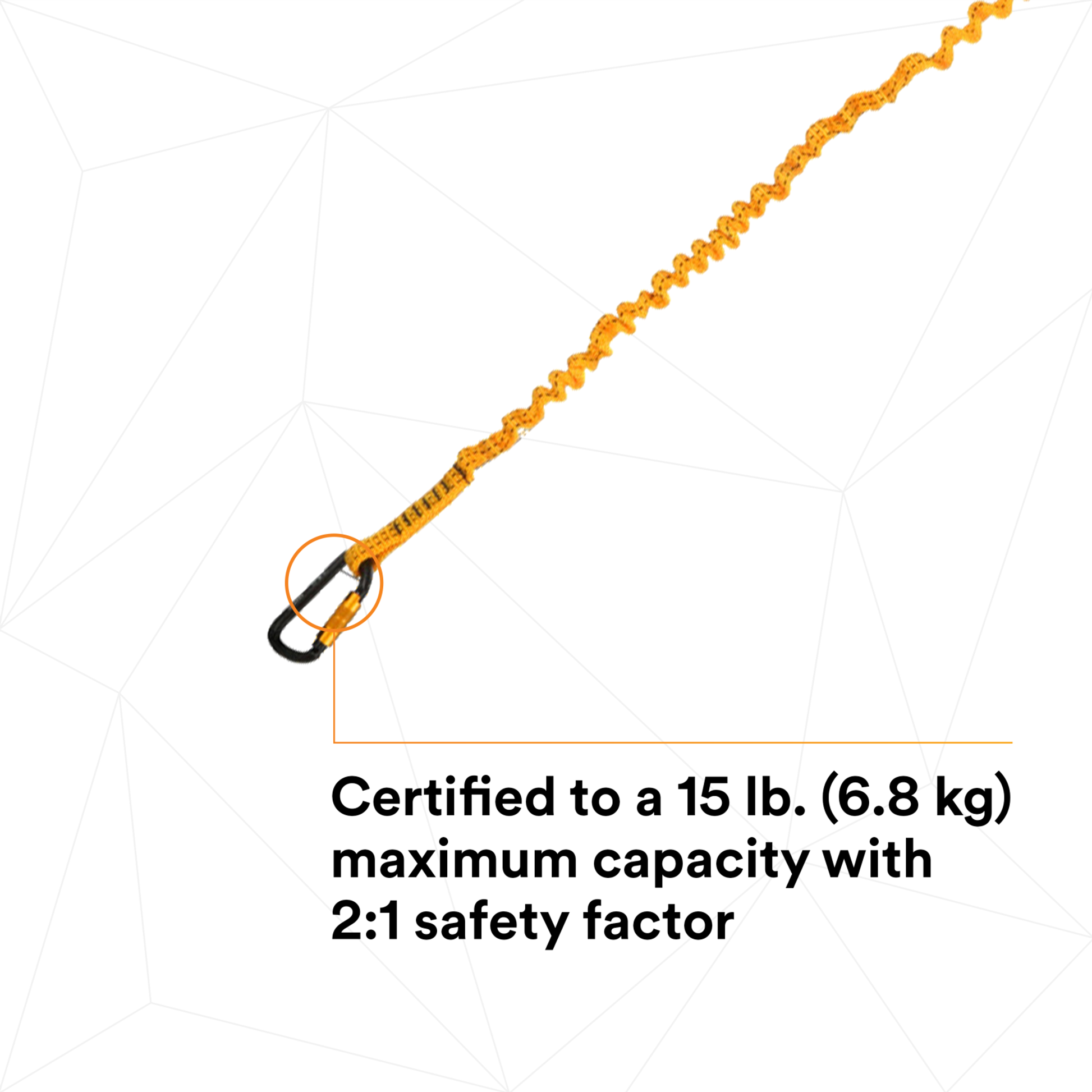 3M DBI-SALA Hook2Loop Bungee Tool Tether - 1500047