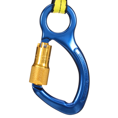 3M DBI-SALA Self-Closing/Locking Carabiner with Captive Eye Pin - Aluminum - Blue - 3/4 in Gate - 2000023
