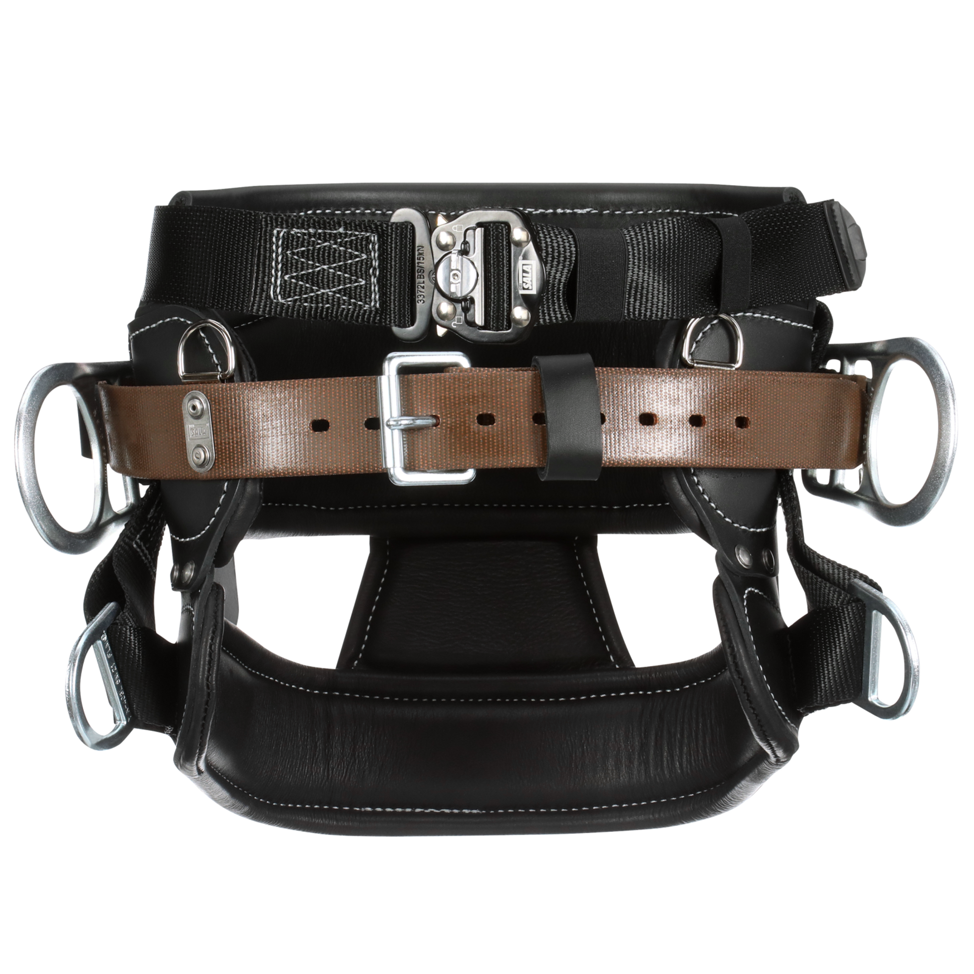 3M DBI-SALA 4D Lineman Tongue Buckle Positioning/Fall Restrict Belt - Leather - Seat - Black - D20 - 1000878