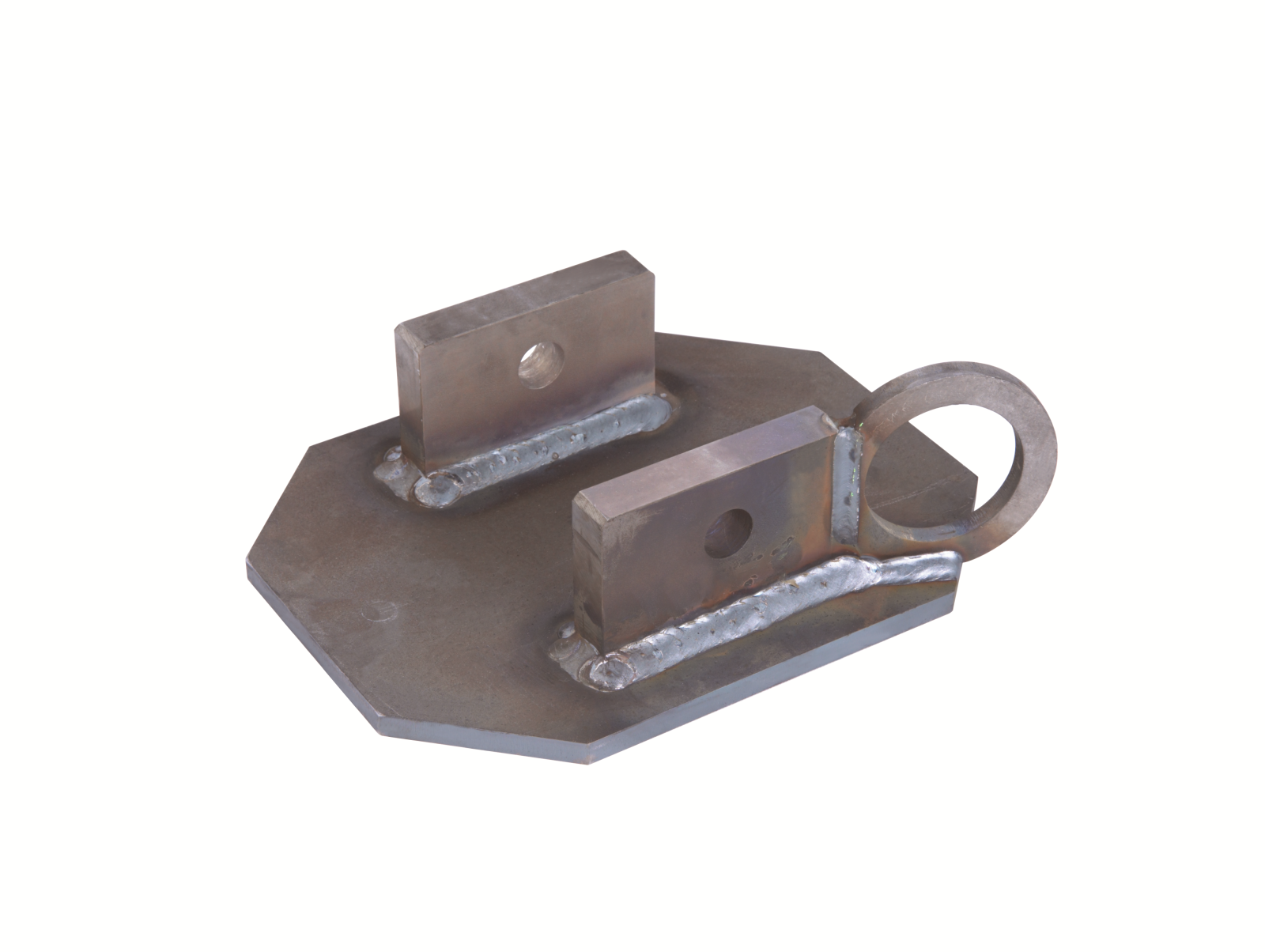 3M DBI-SALA Permanent Weld-On Uni-Anchor with Tie-Off Fall Arrest Post Base - Primer Steel - 10 in x 8 in - 8517266