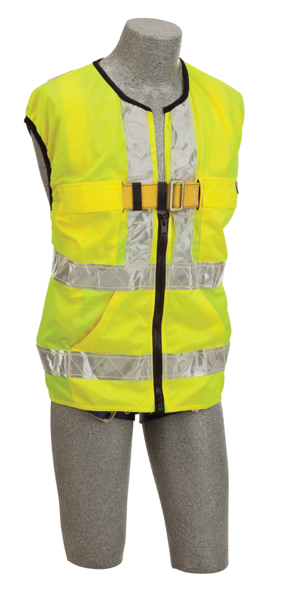 3M DBI-SALA Delta Hi-Vis Reflective Workvest Safety Harness - Yellow - 2X - 1107422