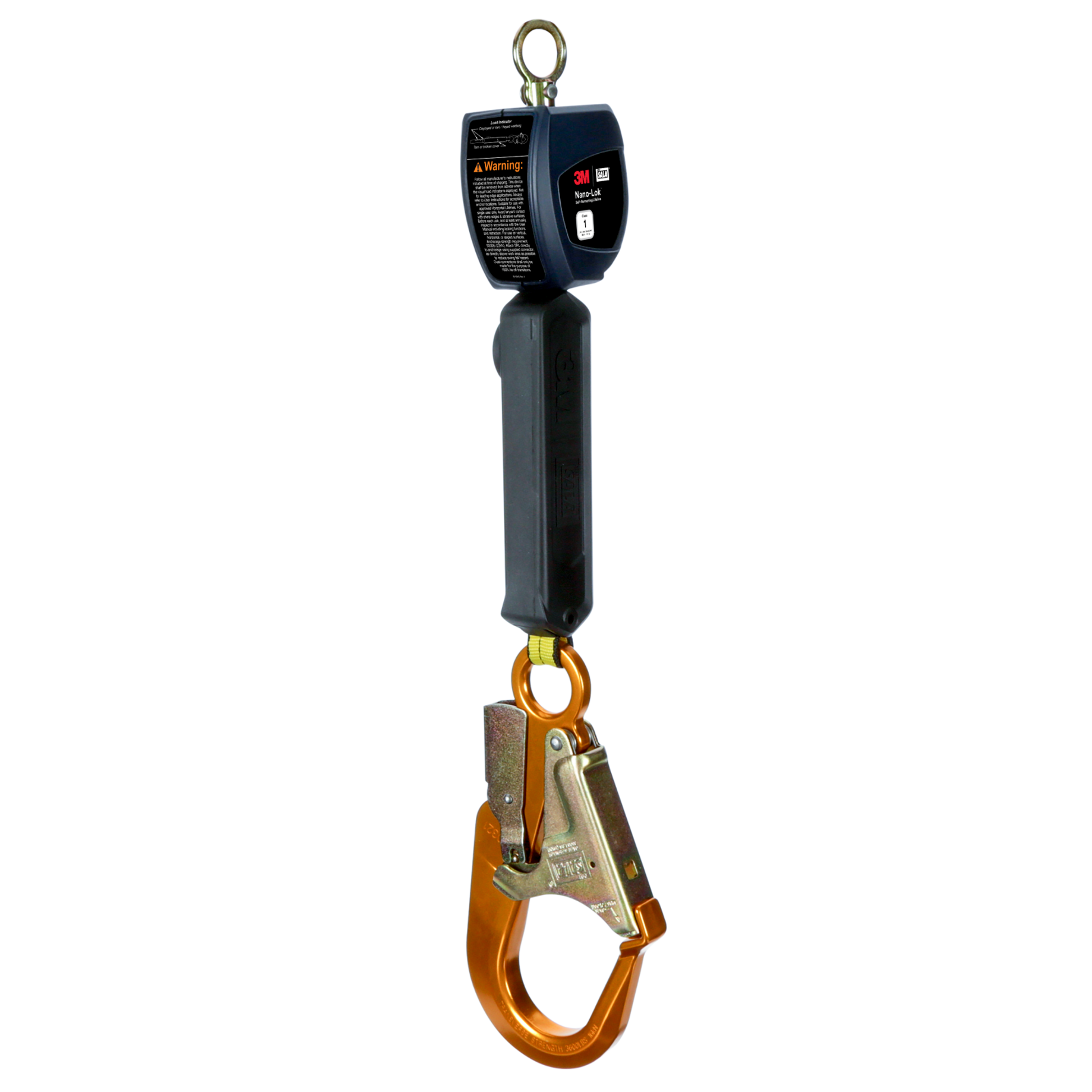 3M DBI-SALA Nano-Lok Personal Self Retracting Lifeline - Web Aluminum Rebar Hook - 6 ft. - Class 1 - ANSI - 3100536