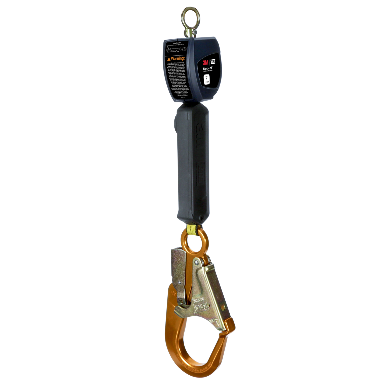 3M DBI-SALA Nano-Lok Personal Self Retracting Lifeline - Web Aluminum Rebar Hook - 6 ft. - Class 1 - ANSI - 3100536