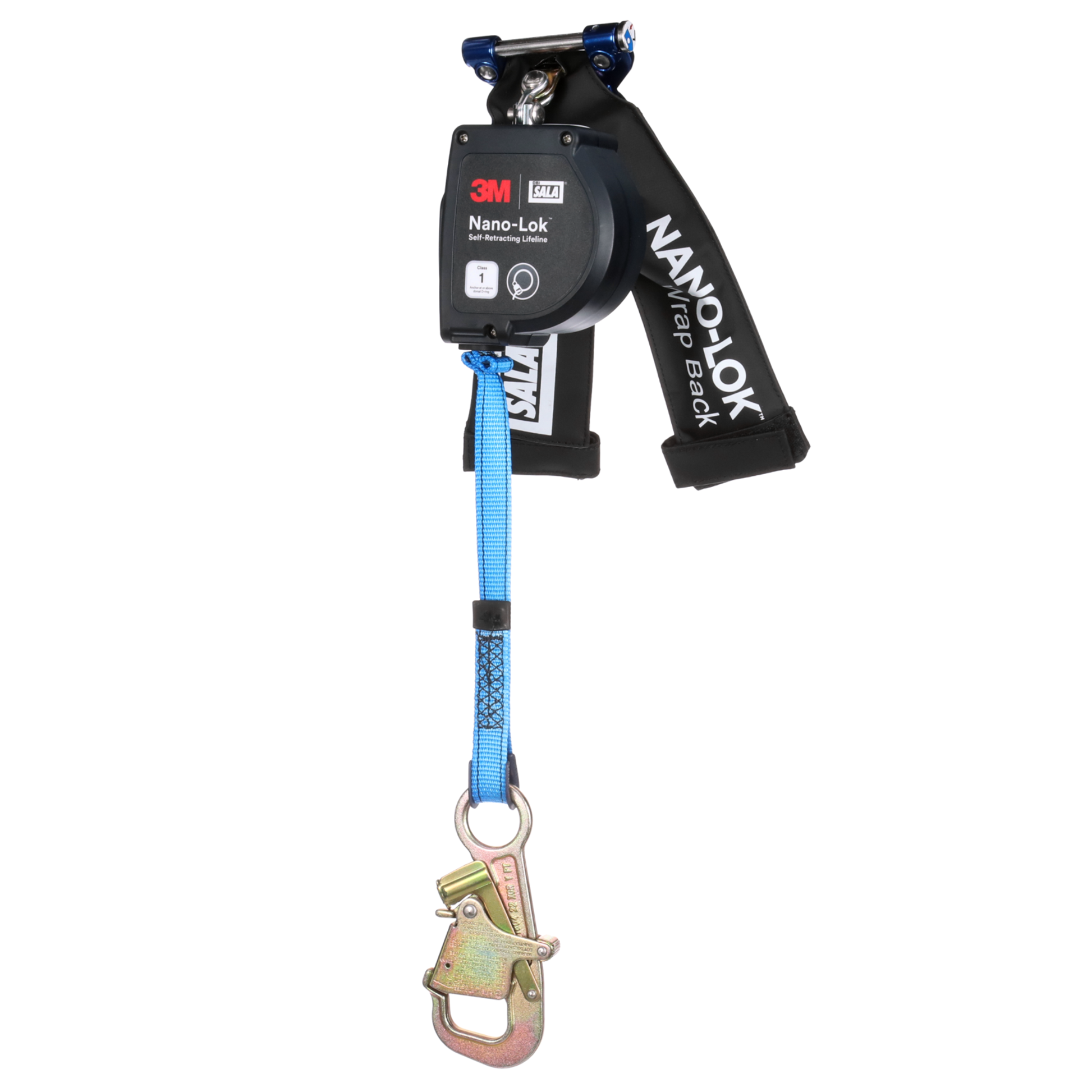 3M DBI-SALA Nano-Lok Twin-Leg Self-Retracting Lifeline with Quick Connect - Web - Wrap Back Steel Rebar Lock Hooks - 8 ft - 3100619