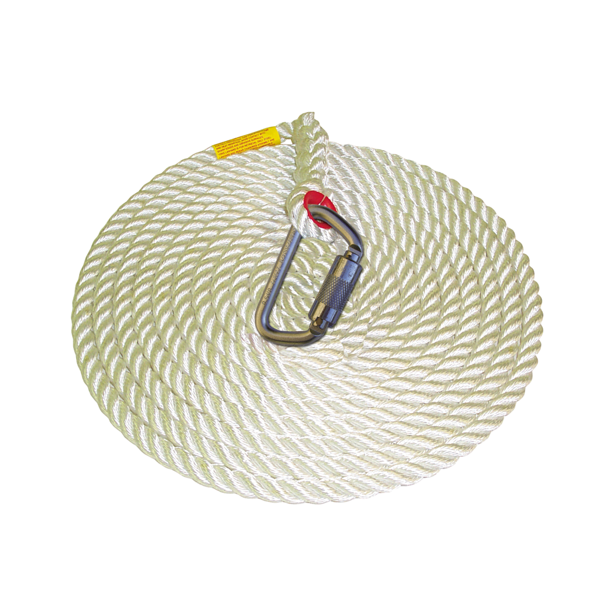 3M PROTECTA Rope Lifeline 5/8 in. (1.6 cm) Nylon with Carabiner - 15M - AC215A1