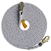 3M DBI-SALA Rope Lifeline with Snap Hook Both Ends - 5/8 in Polyester and Polypropylene Blend - White - 200 ft - 1202899