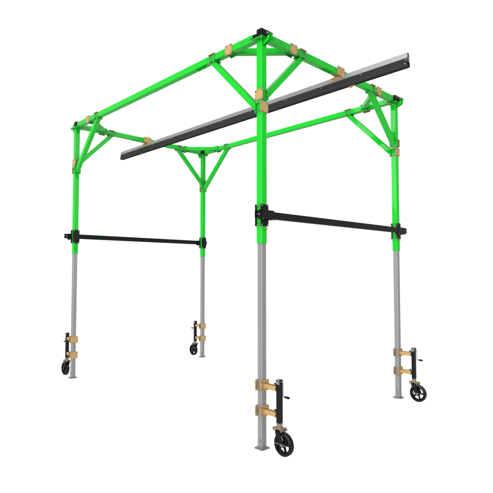 3M DBI-SALA Flexiguard Box-Frame Rail Adjustable Height Anchor System - 2 User - 12 - 18 ft High - 12 ft Wide - 8530288