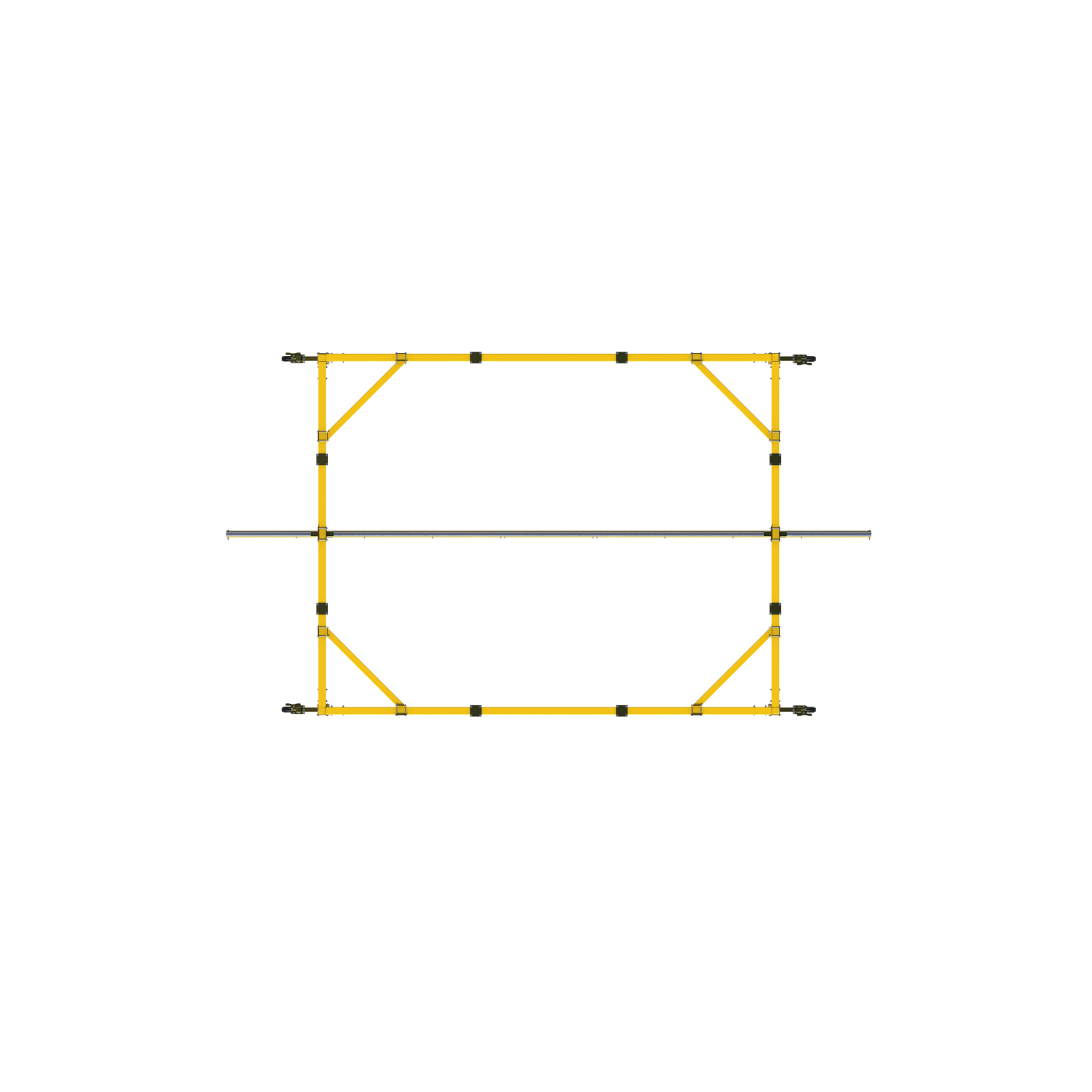 3M DBI-SALA Flexiguard Box-Frame Rail Adjustable Height Anchor System - 2 User - 12 - 18 ft High - 12 ft Wide - 8530288