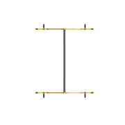 3M DBI-SALA Flexiguard A-Frame Rail Fixed Height Anchor System - 2 User - 30 ft High - 30 ft Wide - 8560021