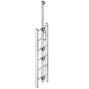 3M DBI-SALA Lad-Saf Cable Vertical Safety System Grab Bar Extension For Top Bracket - Galvanized Steel - 6116336