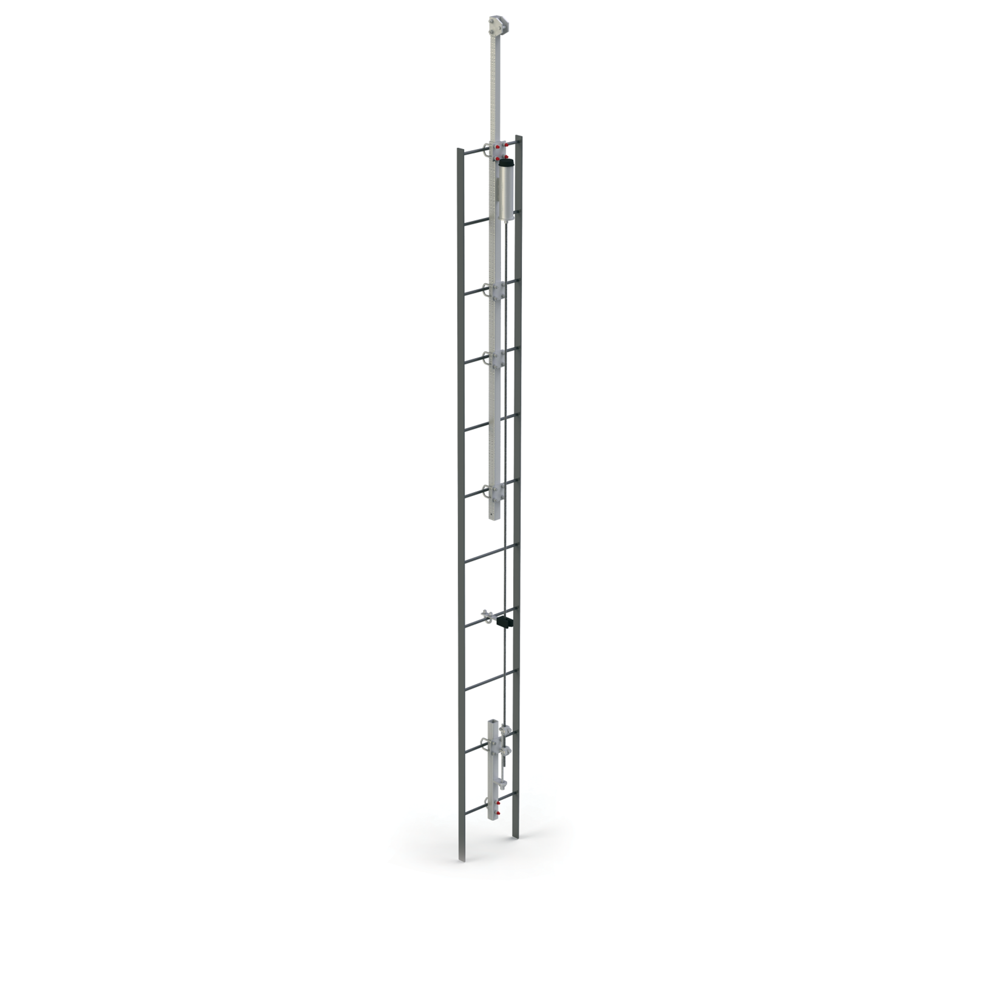 3M DBI-SALA Lad-Saf Cable Vertical Safety System Grab Bar Extension For Top Bracket - Galvanized Steel - 6116336