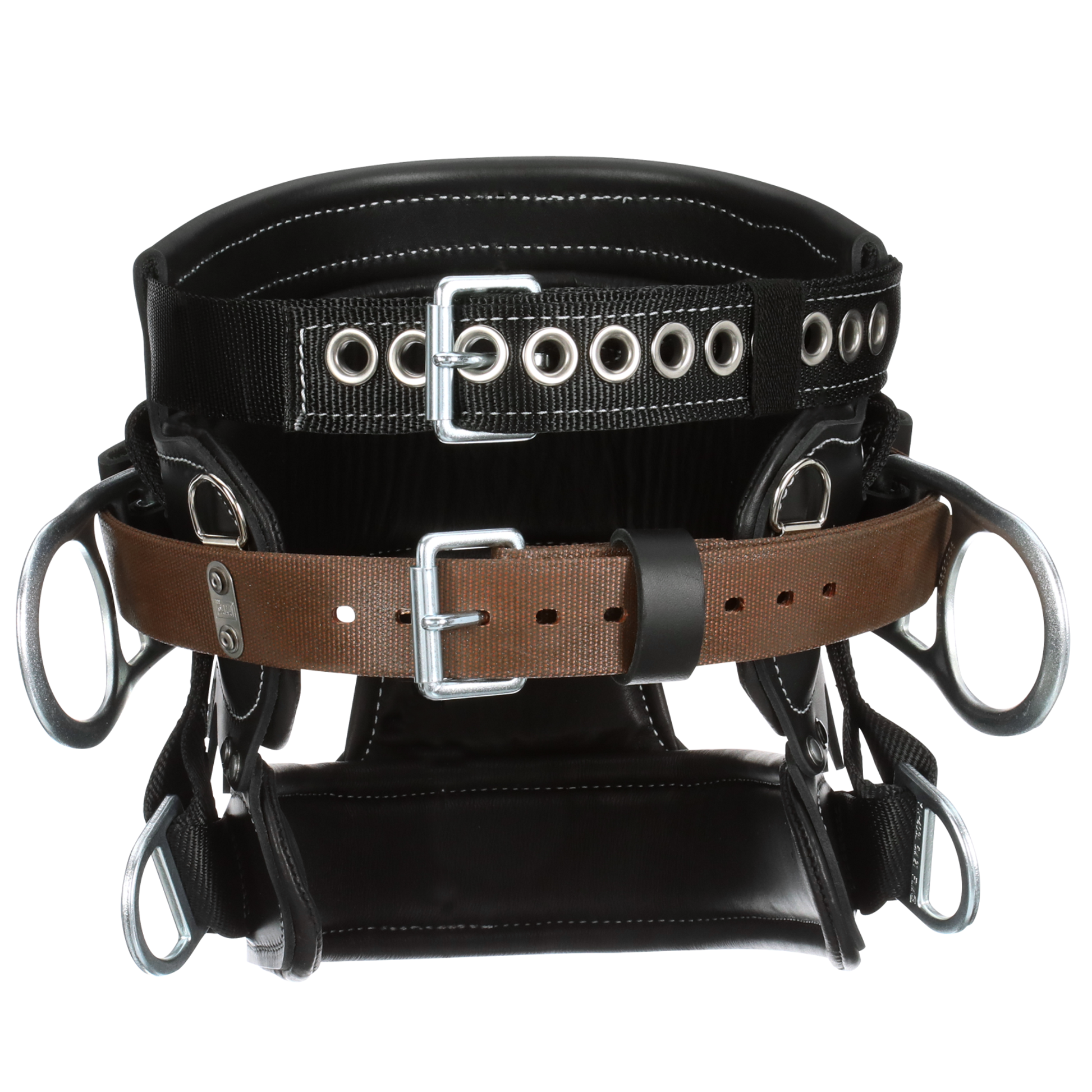 3M DBI-SALA 4D Lineman Tongue Buckle Positioning/Fall Restrict Belt without Quick Connect - Leather - Seat - Black - D23 - 1000264