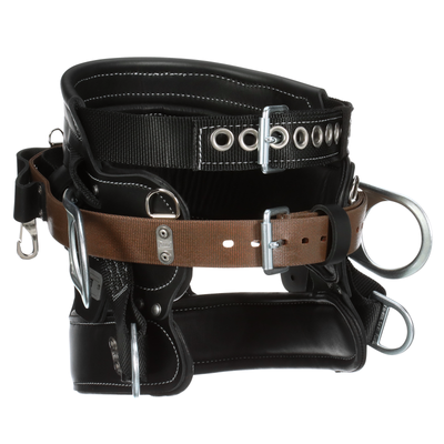 3M DBI-SALA 4D Lineman Tongue Buckle Positioning/Fall Restrict Belt without Quick Connect - Leather - Seat - Black - D23 - 1000264