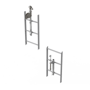 3M DBI-SALA Lad-Saf Cable Vertical Safety System Bracketry with Climb Extension - 2 User - Galvanized/Stainless Steel - 6116630