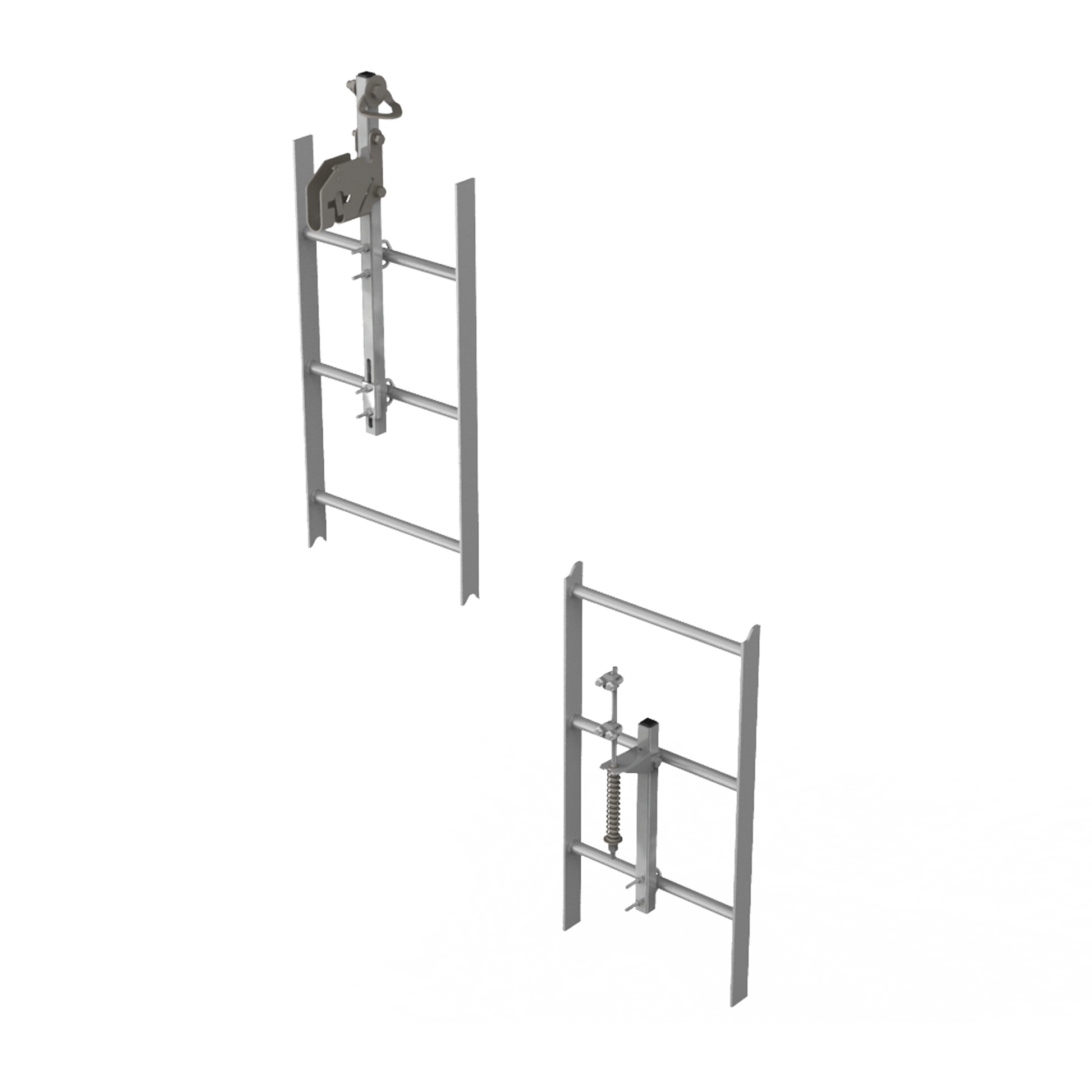 3M DBI-SALA Lad-Saf Cable Vertical Safety System Bracketry with Climb Extension - 2 User - Galvanized/Stainless Steel - 6116630