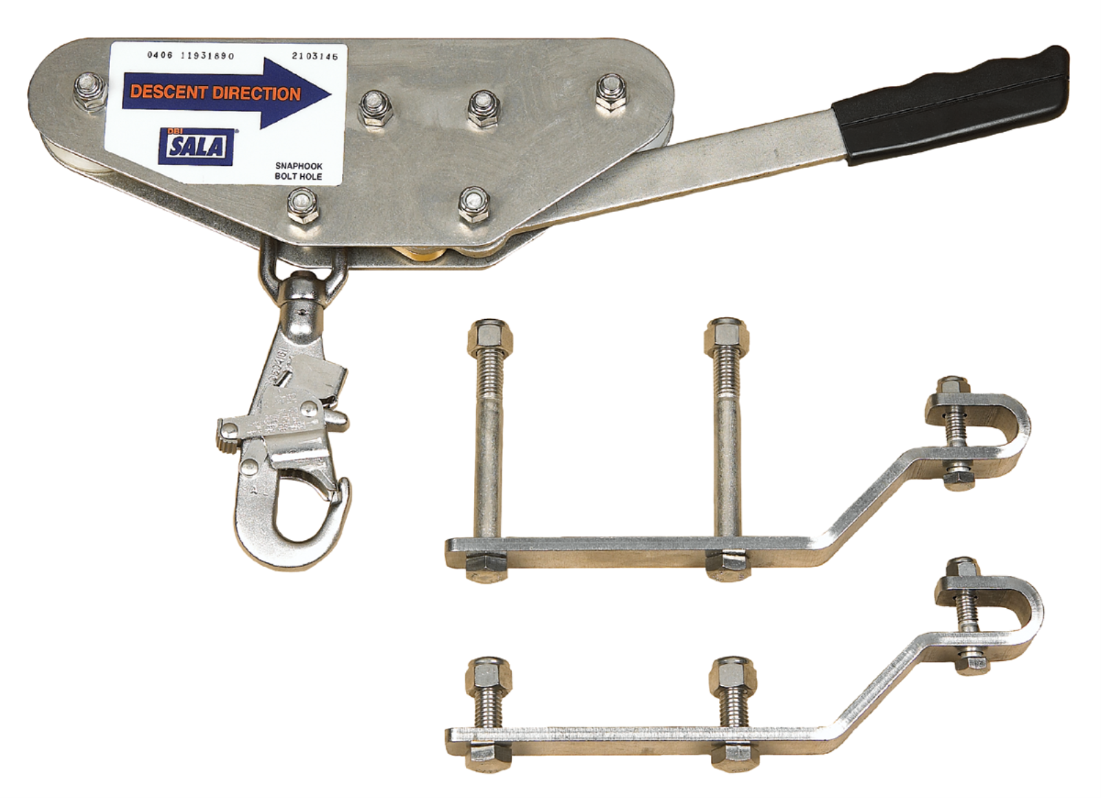 3M DBI-SALA Rollgliss Sloped High Speed Automatic Descender Hardware Kit - Stainless Steel Hook - 3302976