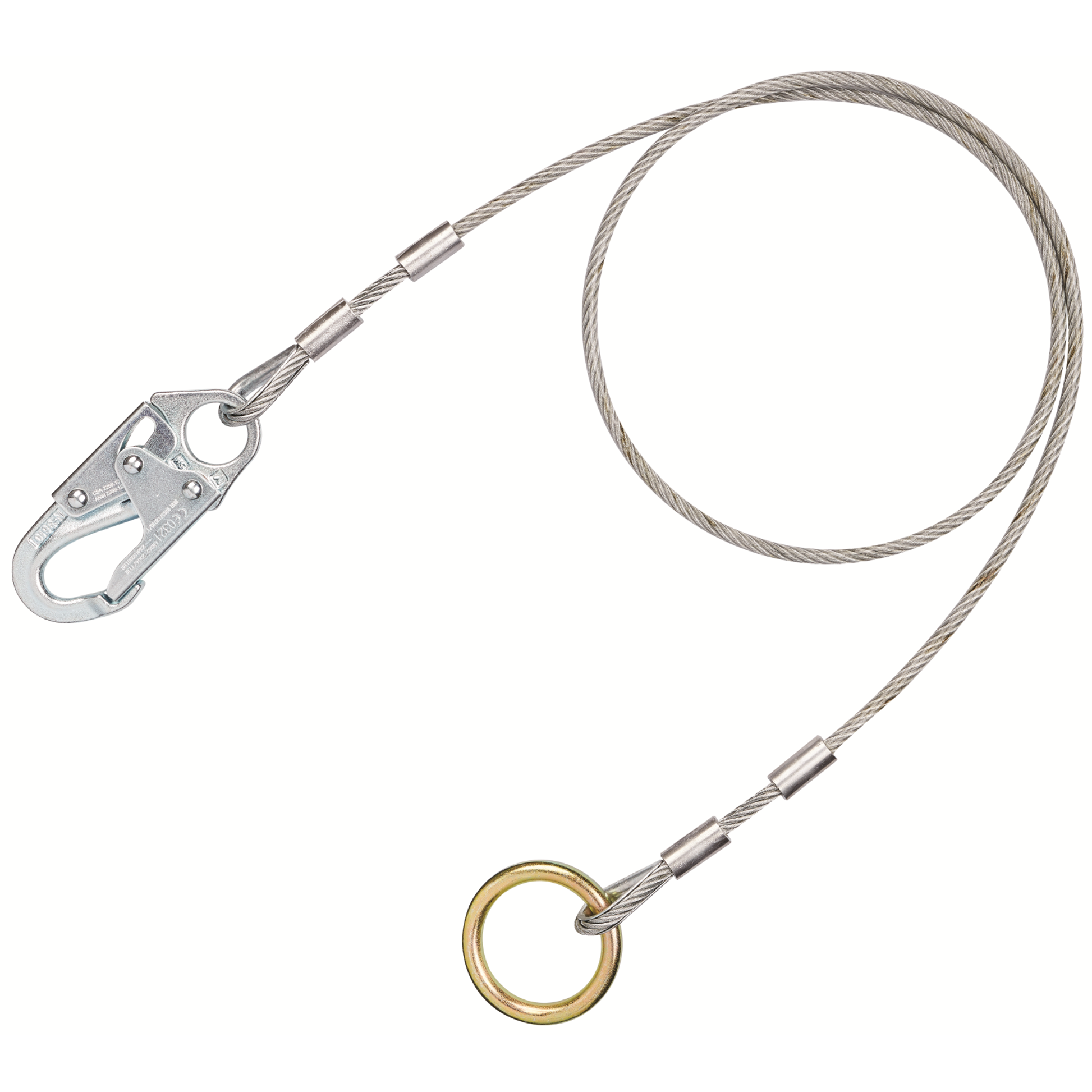 3M Protecta Vinyl Coated Cable O-ring Extension Anchor - Galvanized Steel - 4 ft - AJ408AG4