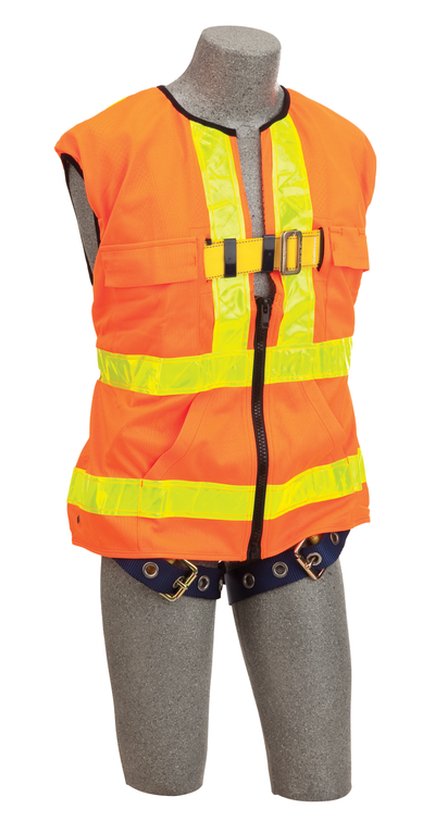 3M DBI-SALA Delta Hi-Vis Reflective Workvest Safety Harness - Orange - 2X - 1107409