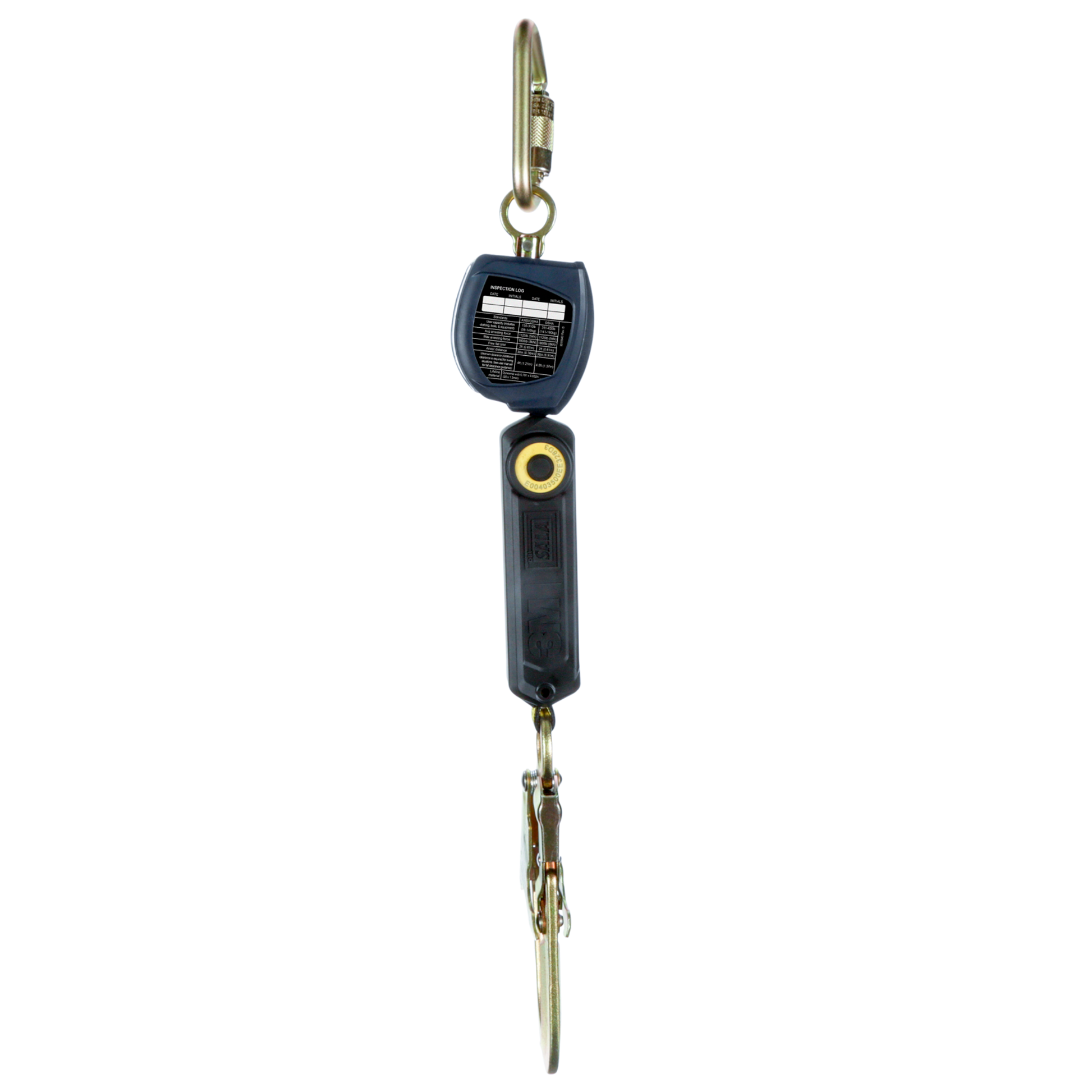 3M DBI-SALA Nano-Lok Personal Self Retracting Lifeline with Anchor Hook - Web Steel Rebar Hook - 6 ft. - Class 1 - ANSI - 3100522