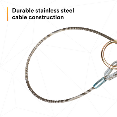 3M DBI-SALA Pass-Thru Cable Tie-Off Adapter Anchor - Stainless Steel - 7 ft - 5900558