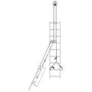 3M DBI-SALA SSB Cable Climb Assist System Lifeline Assembly - 1/4 in Galvanized Steel 7 x 19 - 100 ft - 3512100