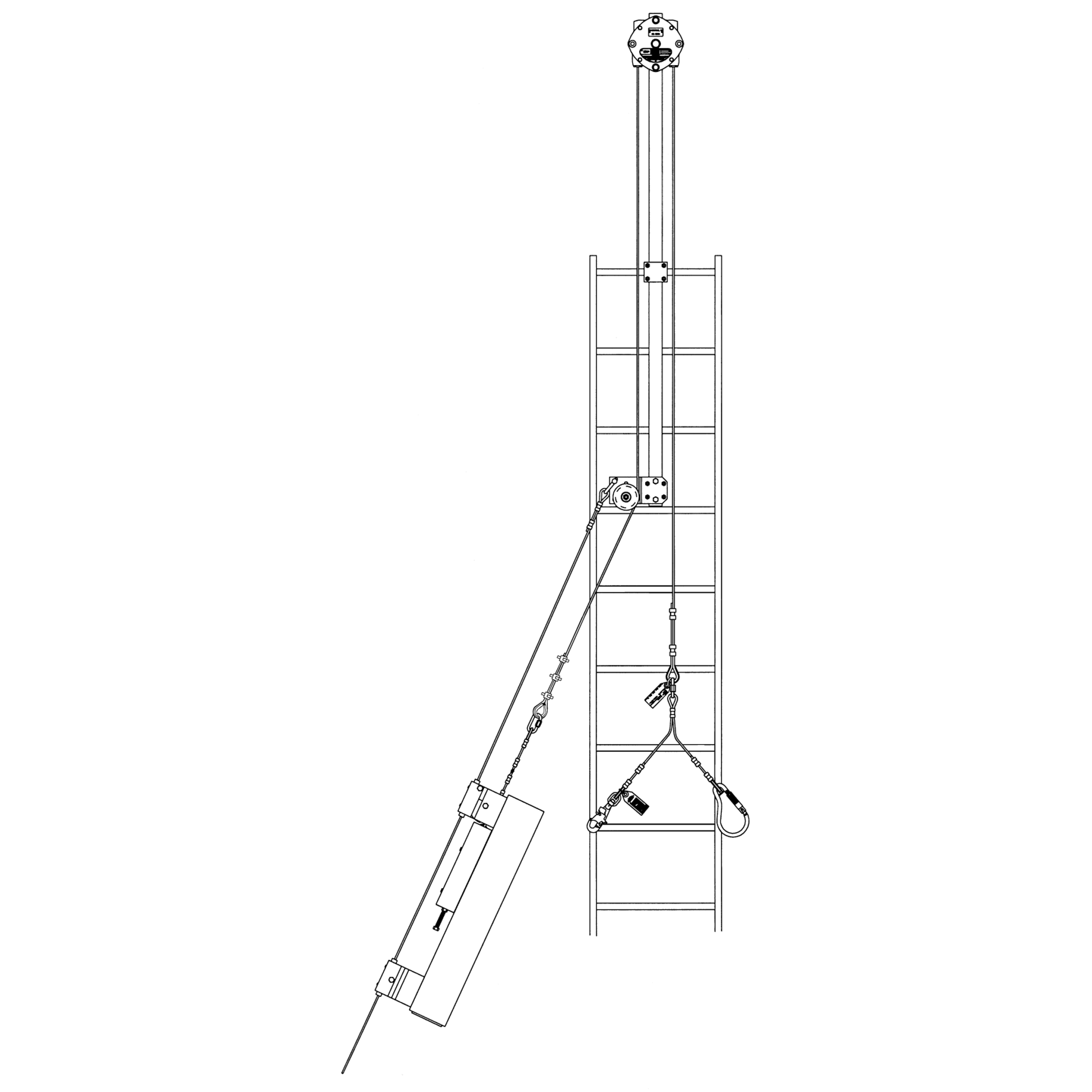 3M DBI-SALA SSB Cable Climb Assist System Lifeline Assembly - 1/4 in Galvanized Steel 7 x 19 - 100 ft - 3512100